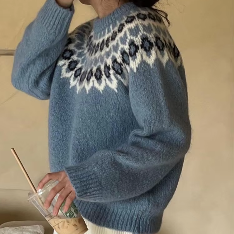 Damen Norweger Pullover Oversize