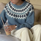 Damen Norweger Pullover Oversize
