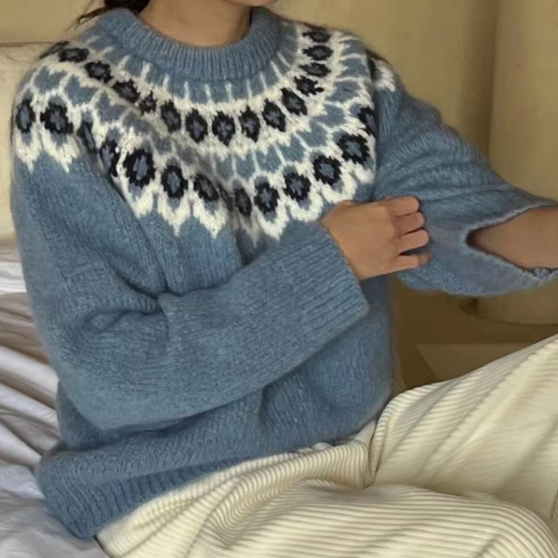 Damen Norweger Pullover Oversize