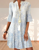 A-linie Abend V-Ausschnitt Kleid 