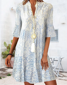 A-linie Abend V-Ausschnitt Kleid 