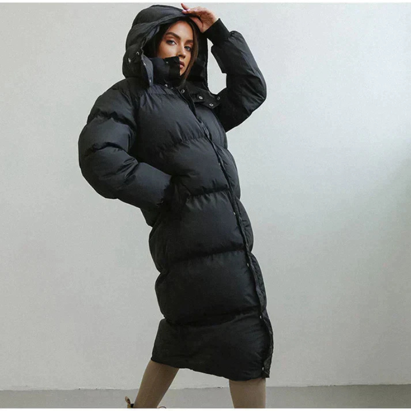 damen-daunenjacken-lang-steppjacke-schwarz