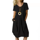 Elegantes A-Linie Kurzärmliges Kleid