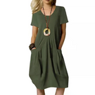 Elegantes A-Linie Kurzärmliges Kleid