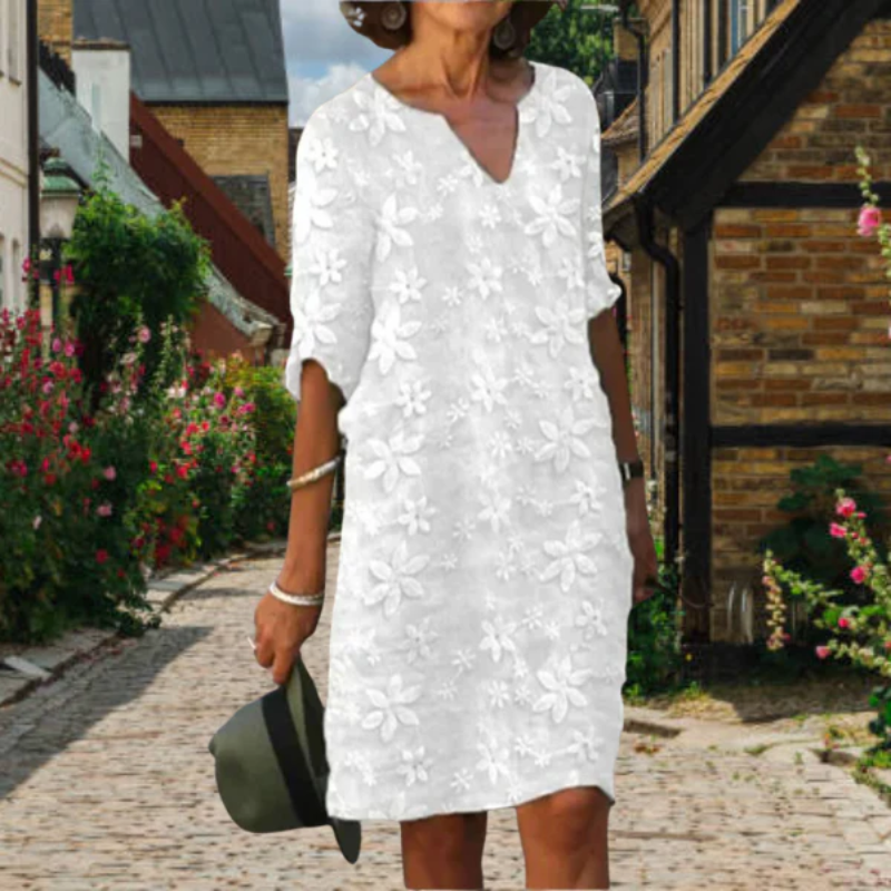 Elegant Abend V-Ausschnitt Kleid
