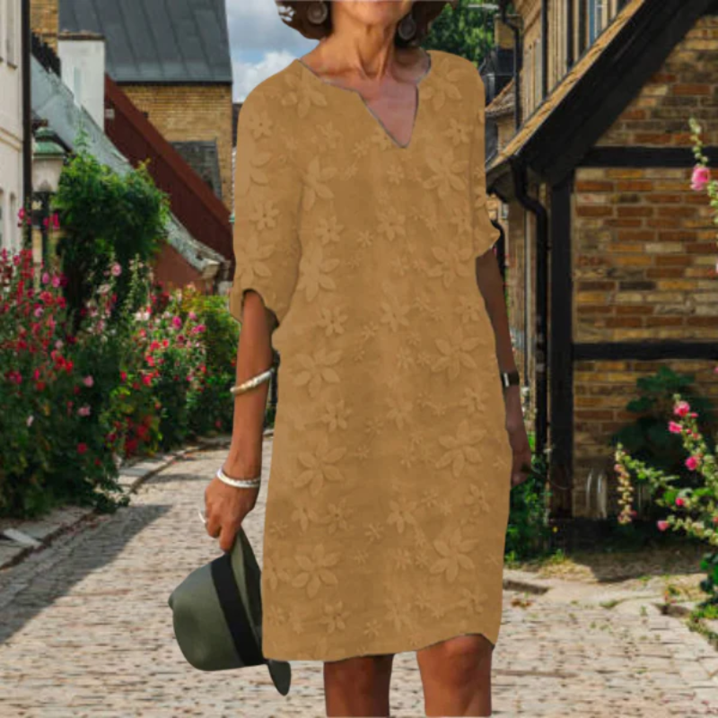 Elegant Abend V-Ausschnitt Kleid