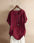 Elegante Kurzarm-Bluse für Frauen