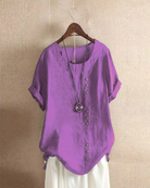 Elegante Kurzarm-Bluse für Frauen