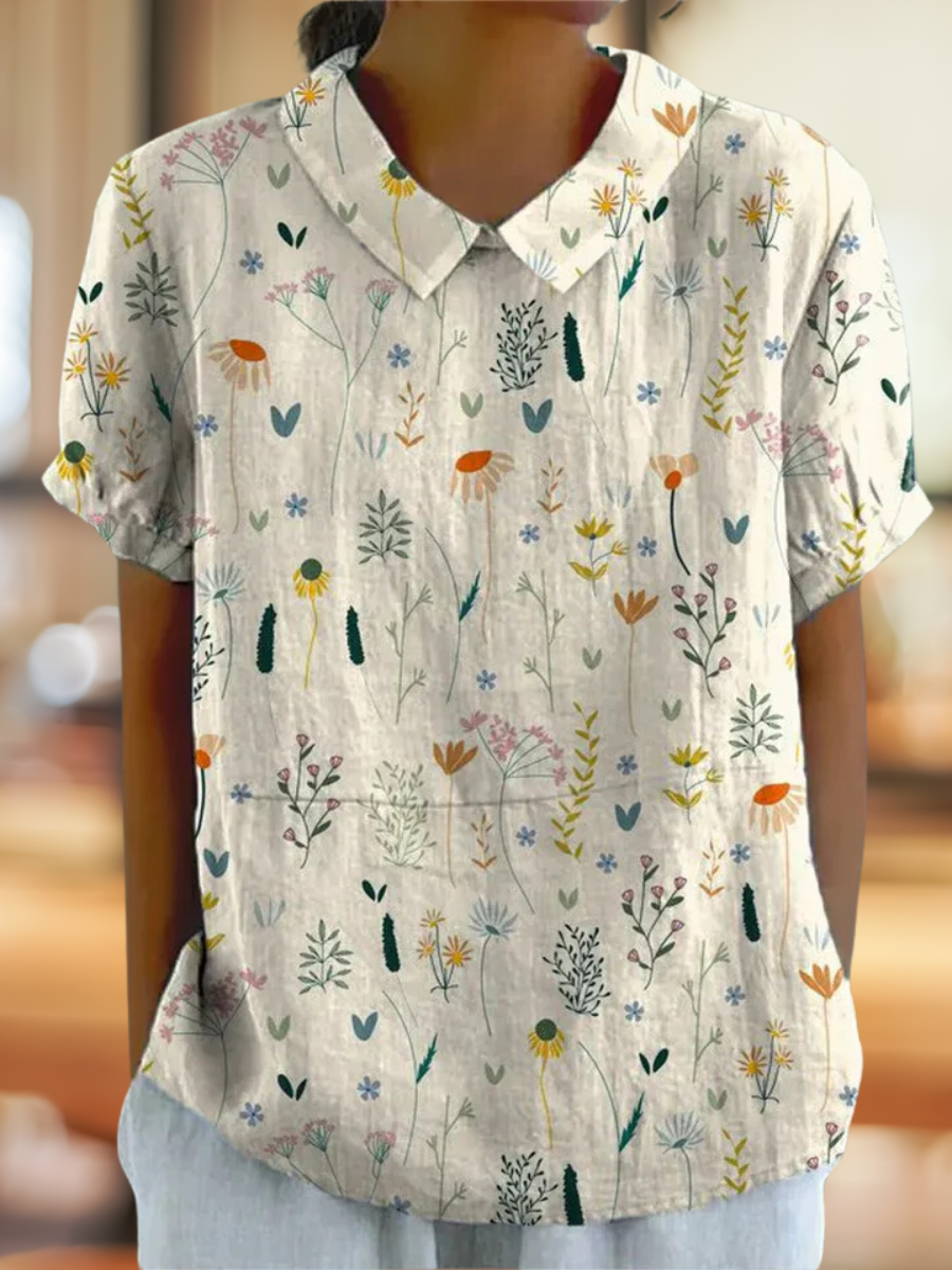 Elegante Kurzarm-Bluse für Frauen