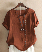 Elegante Kurzarm-Bluse für Frauen