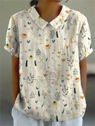 Elegante Kurzarm-Bluse für Frauen