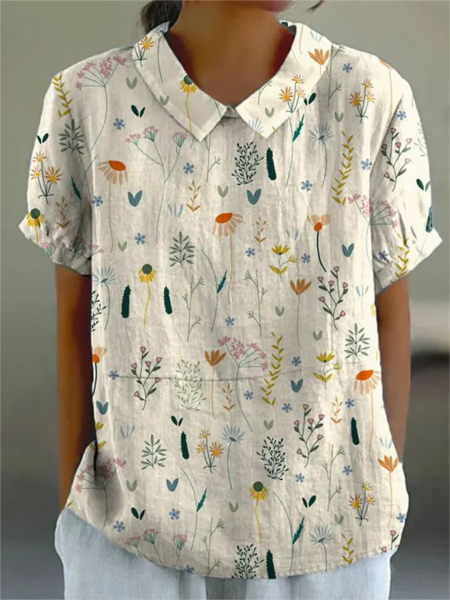 Elegante Kurzarm-Bluse für Frauen