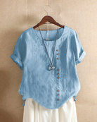 Elegante Kurzarm-Bluse für Frauen