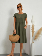 Elegantes Kurzärmliges Party Kleid 