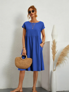Elegantes Kurzärmliges Party Kleid 