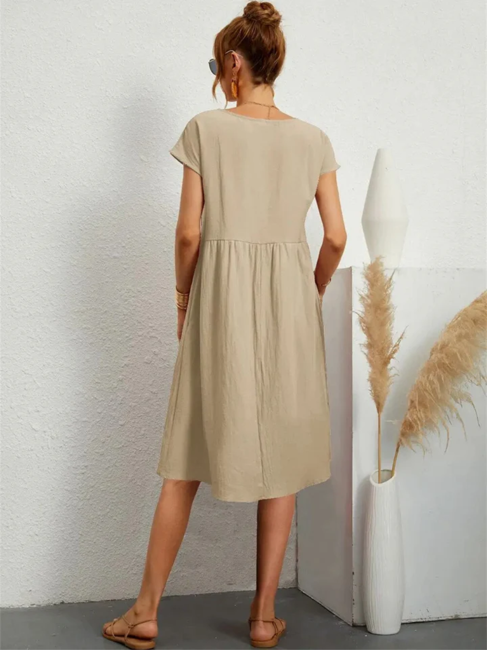 Elegantes Kurzärmliges Party Kleid 