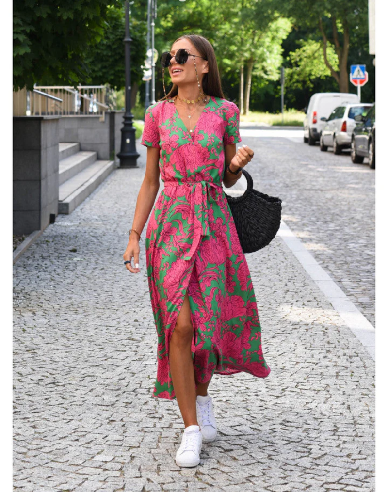 Elegantes Party-Wickelkleid