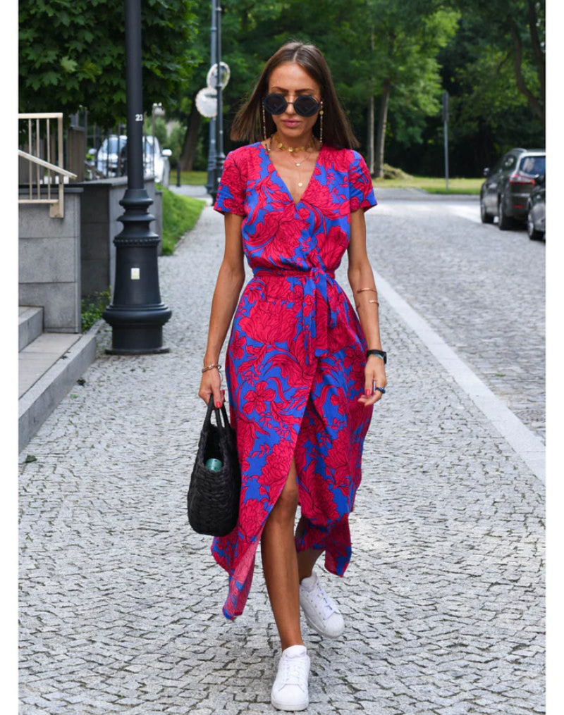 Elegantes Party-Wickelkleid