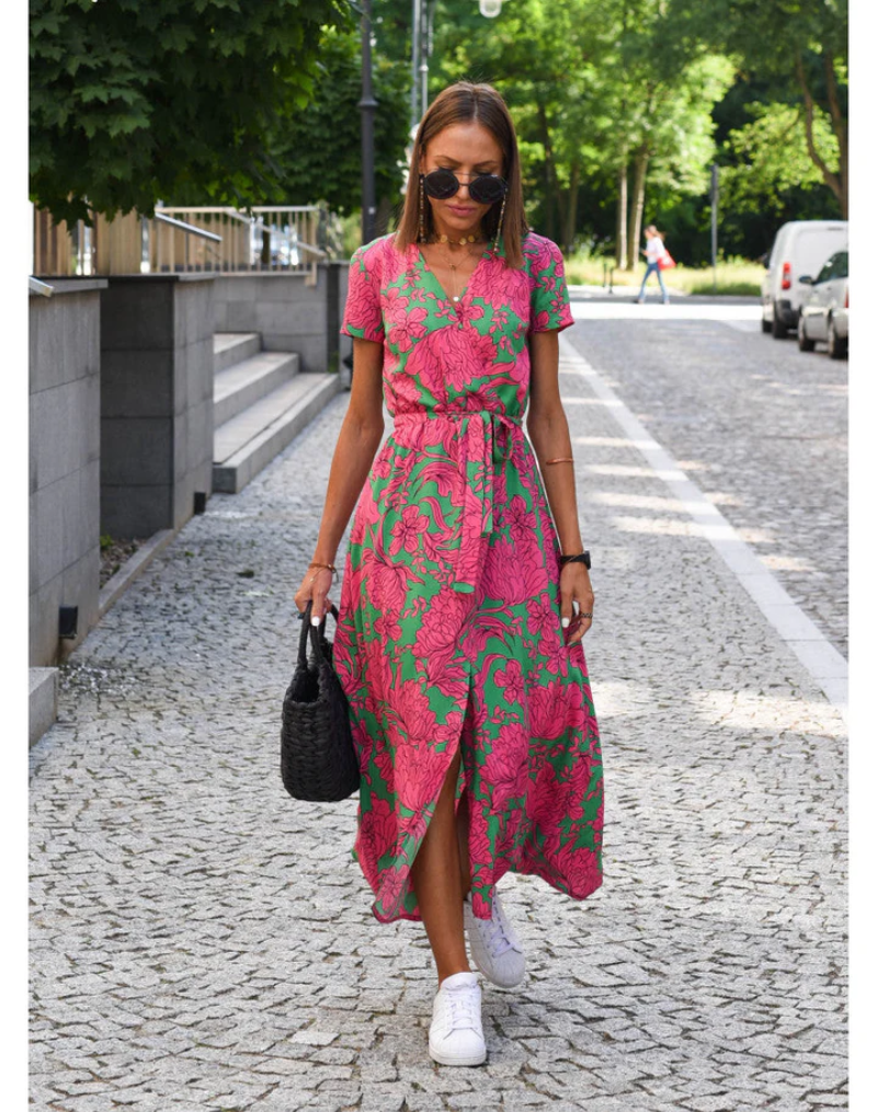 Elegantes Party-Wickelkleid