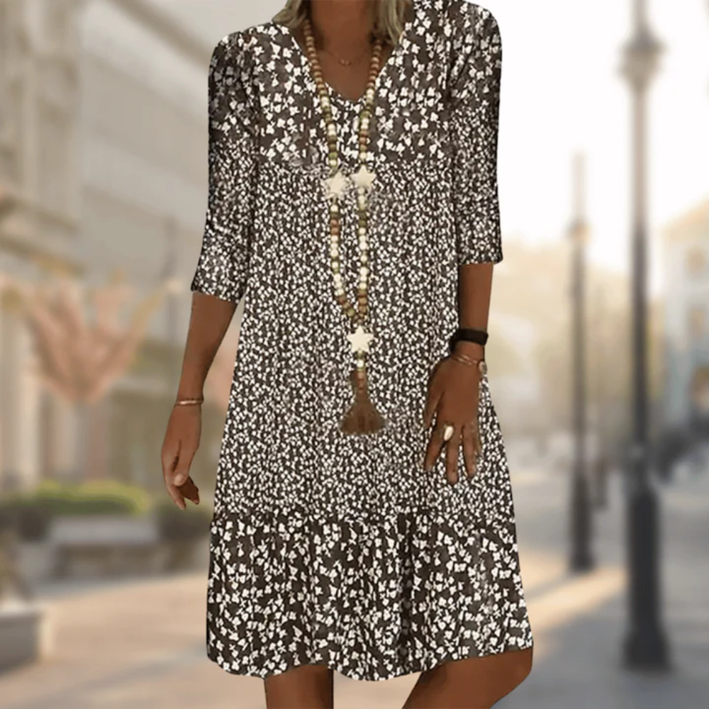 Elegantes V-Ausschnitt Kleid 