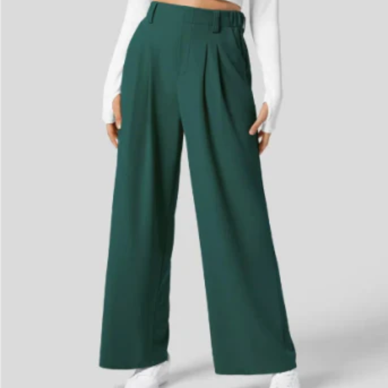 Elegante Hose mit hoher Taille und weitem Bein für Frauen