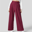Elegante Hose mit hoher Taille und weitem Bein für Frauen