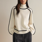 Eleganter Rollkragenpullover in Übergröße für Frauen