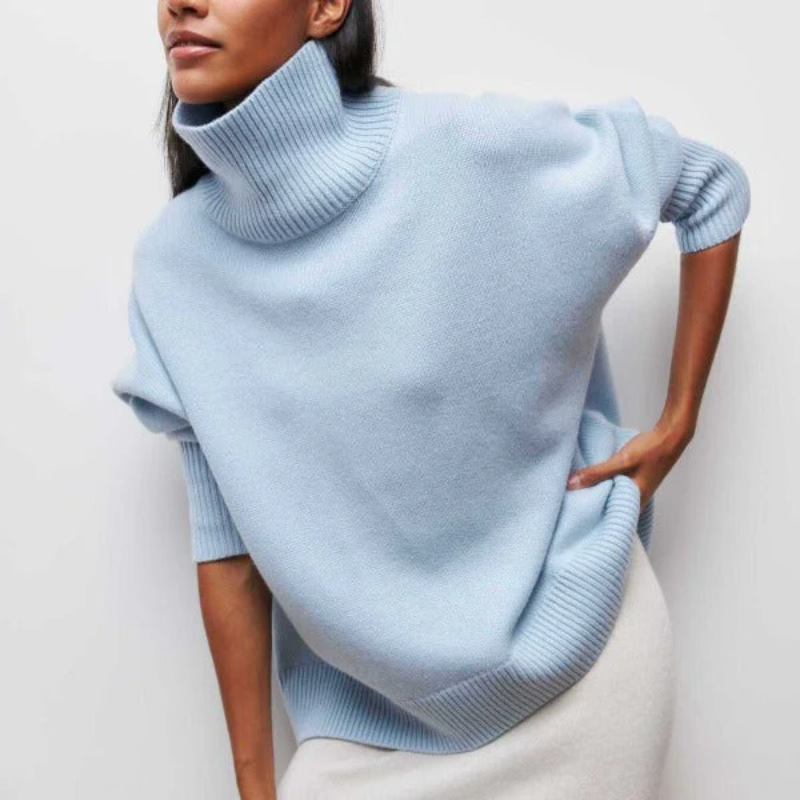 Elegante Oversize Rollkragenpullover für Frauen