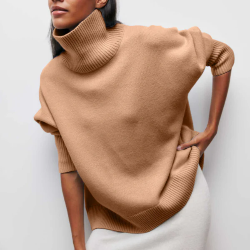 Elegante Oversize Rollkragenpullover für Frauen