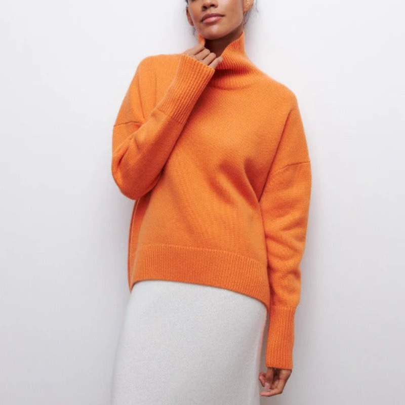Elegante Oversize Rollkragenpullover für Frauen