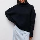 Elegante Oversize Rollkragenpullover für Frauen