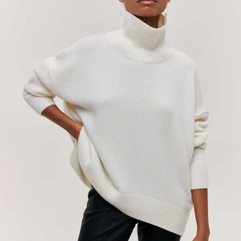 Elegante Oversize Rollkragenpullover für Frauen