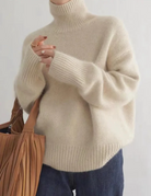 Eleganter Rollkragenpullover in Übergröße für Frauen