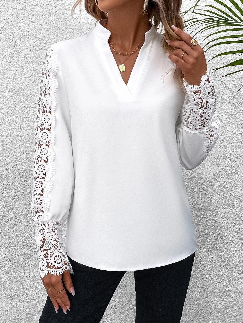 damen-festliche-oberteile-weiss-top