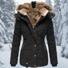 Damen Grün Parka Warme Winterjacke