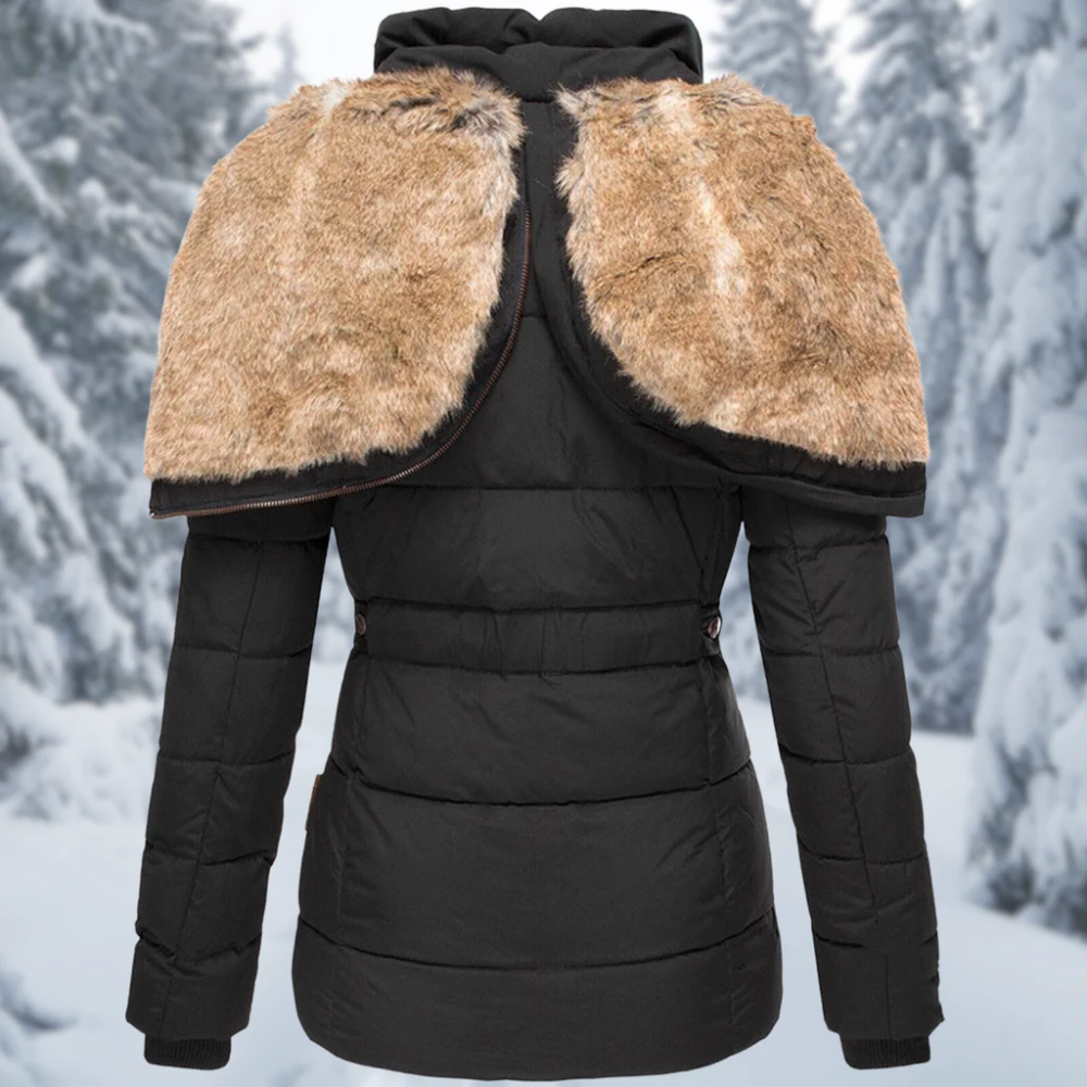 Damen Grün Parka Warme Winterjacke