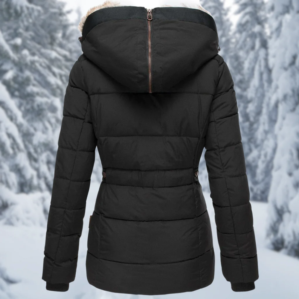 Damen Grün Parka Warme Winterjacke