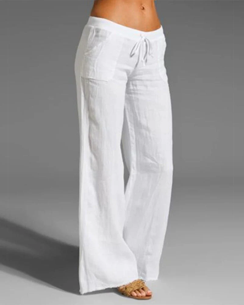 High-Waist Weite Hose für Frauen