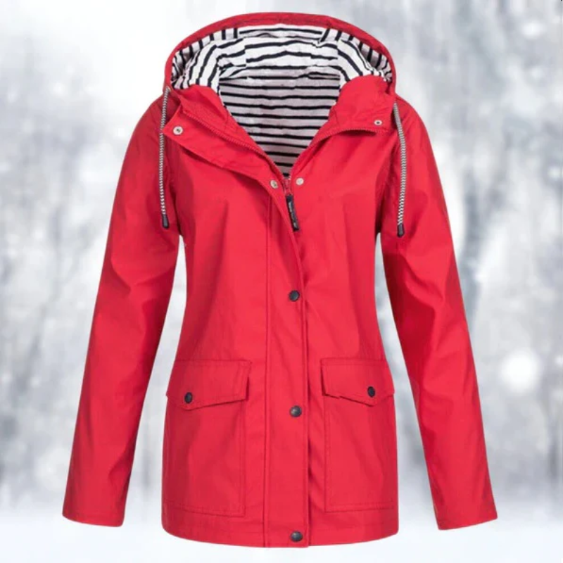 Kapuze Wasserdichte Regenjacke für Frauen