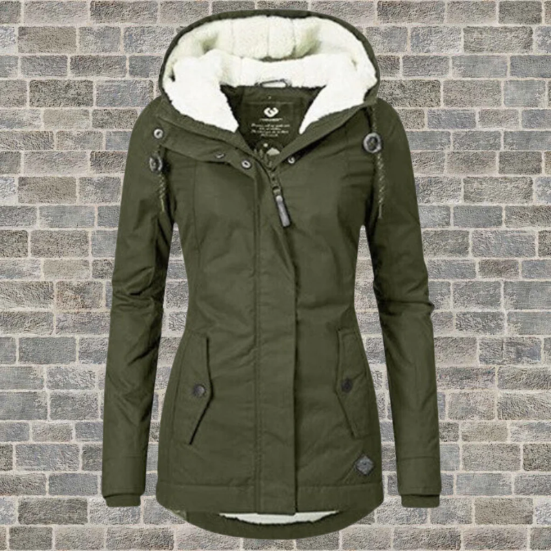 Damen Kapuze Winterjacke Warme