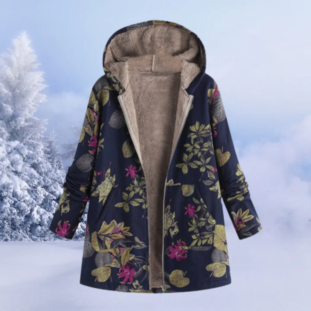 Lange Kapuze Winterjacke für Frauen