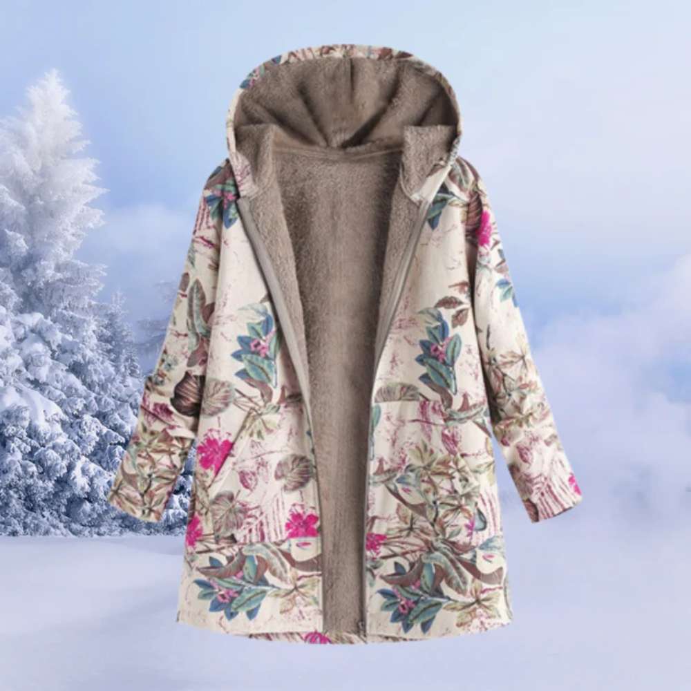 Lange Kapuze Winterjacke für Frauen