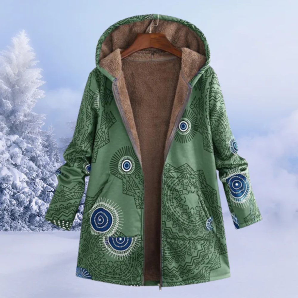 Lange Kapuze Winterjacke für Frauen