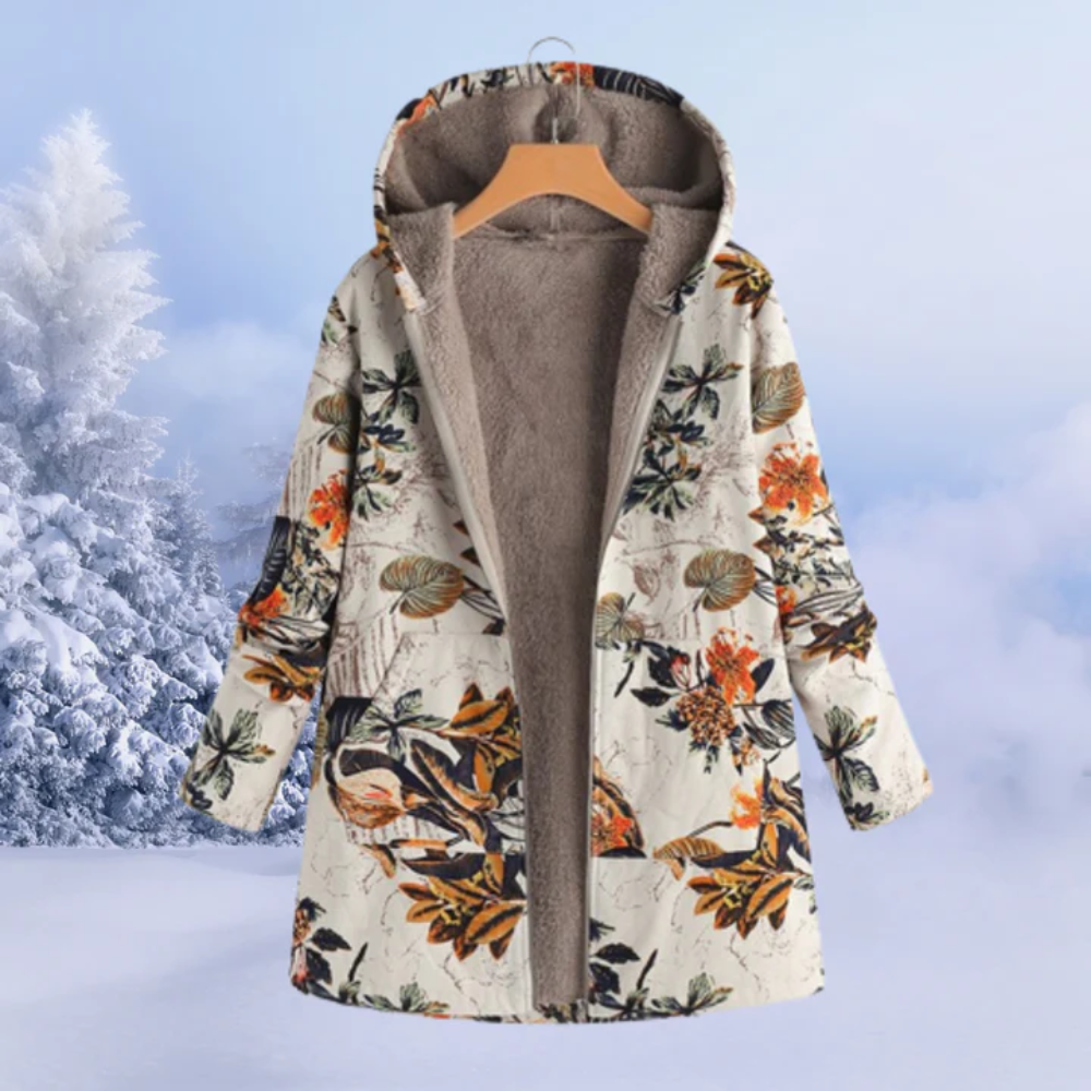Lange Kapuze Winterjacke für Frauen