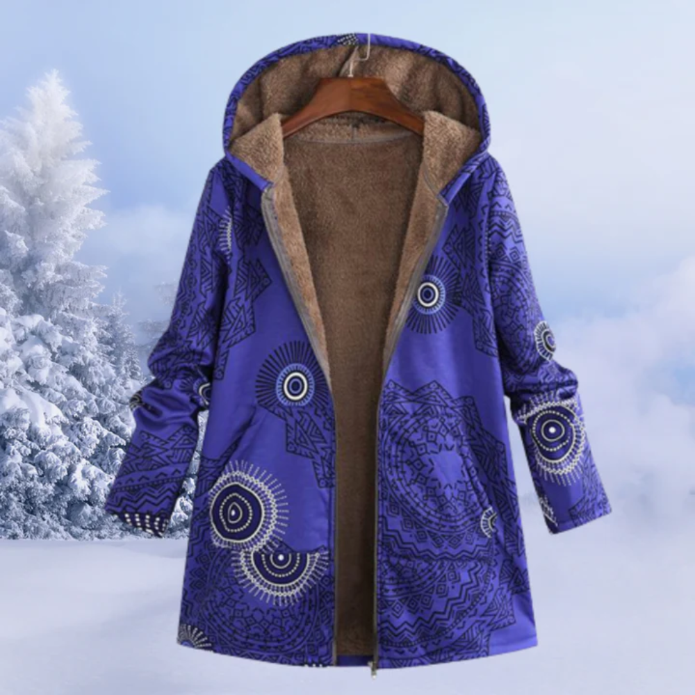 Lange Kapuze Winterjacke für Frauen