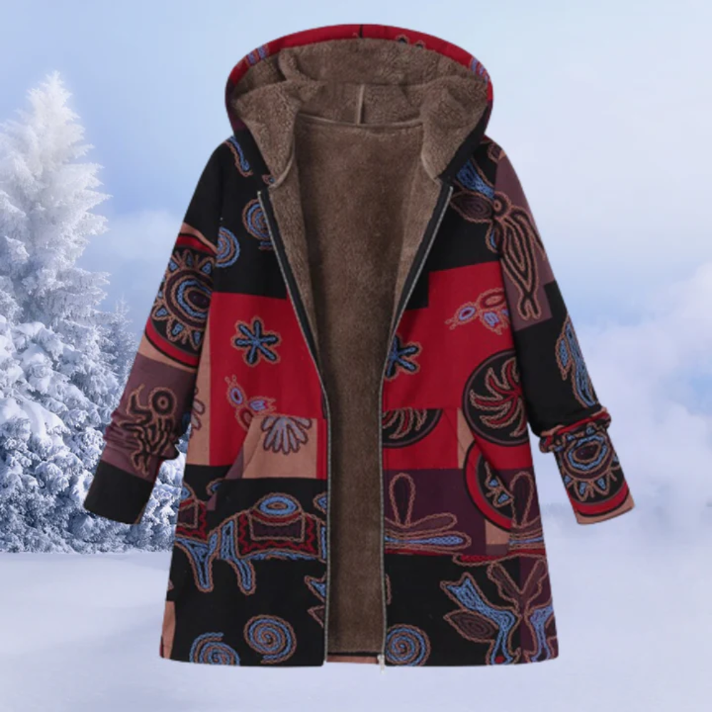 Lange Kapuze Winterjacke für Frauen