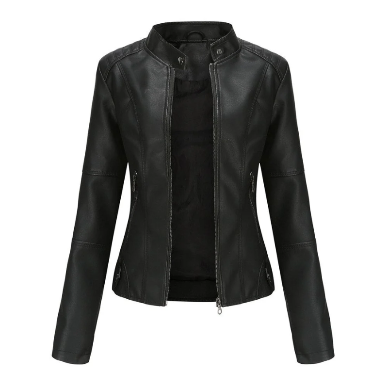 Damen Kurze Jacke Schwarze