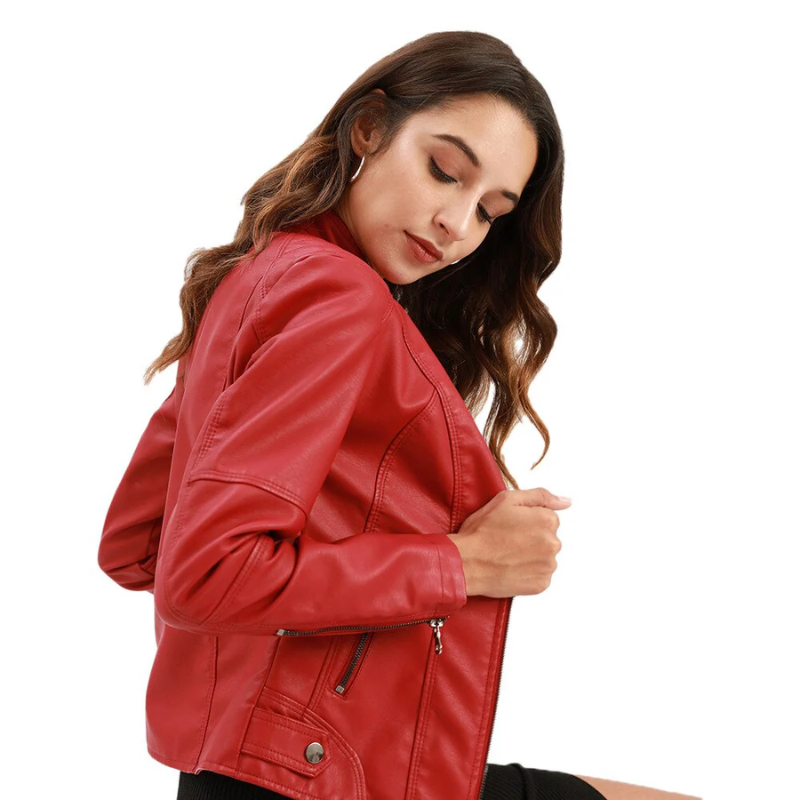 Damen Kurze Jacke Schwarze