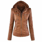 Kurze Kapuze Winterjacke für Frauen