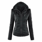 Kurze Kapuze Winterjacke für Frauen
